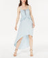 GUESS Chambray High-Low A-Line Dress Blue Size Large